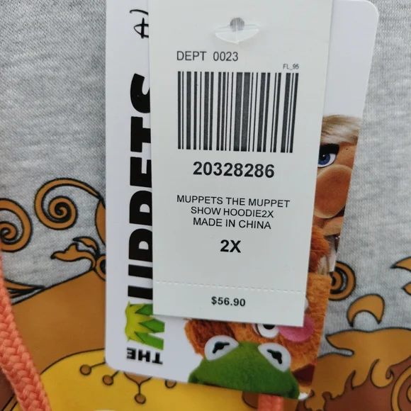 The Muppet Show Hoodie - Gray and Brown Different Sizes Available Adult Size - Picture 4 of 11
